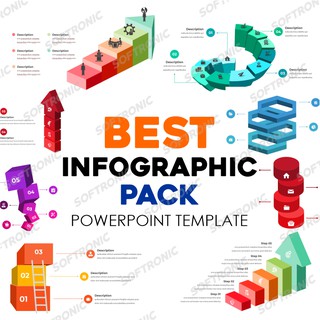 Best Infographic Pack Template Presentasi PowerPoint