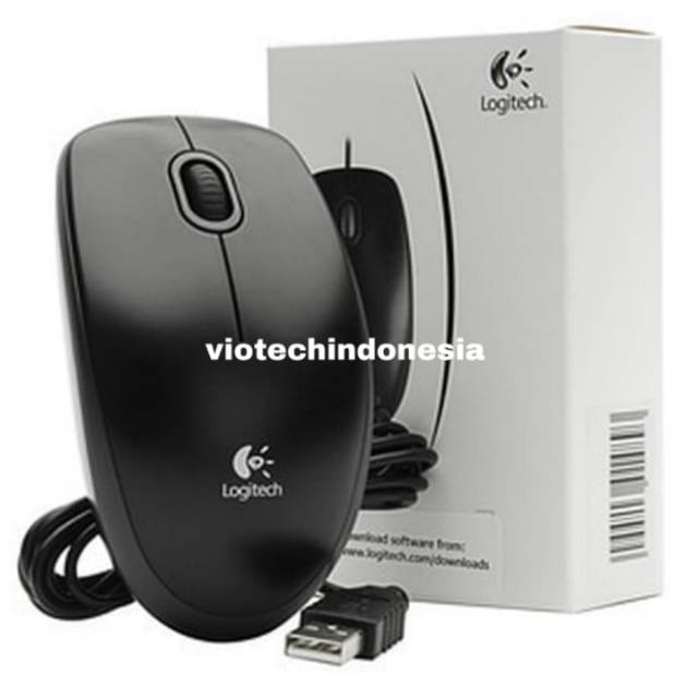 MOUSE USB LOGITECH B100 MOUSE LOGITECH ORIGINAL RESMI 100% BUKAN KW