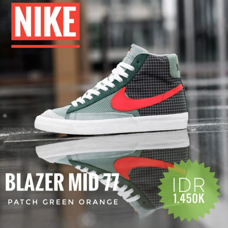 NIKE BLAZER MID 77, Patch Green Orange