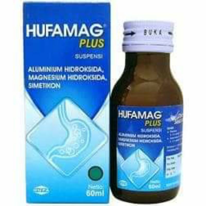 HUFAMAG HUFAMAH HUFAMAGH PLUS SIRUP 60ML OBAT MAAGH MAAG LAMBUNG KEMBUNG TUKAK LAMBUNG