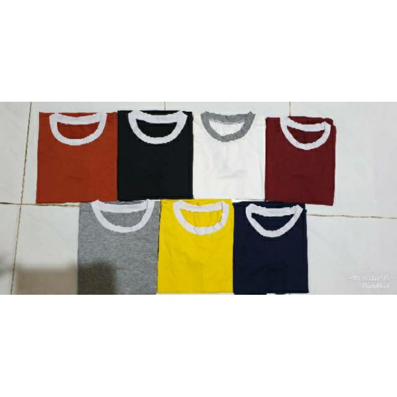 KAOS BASIC RINGER/GILITA/CROP/KAOS WANITA BASIC