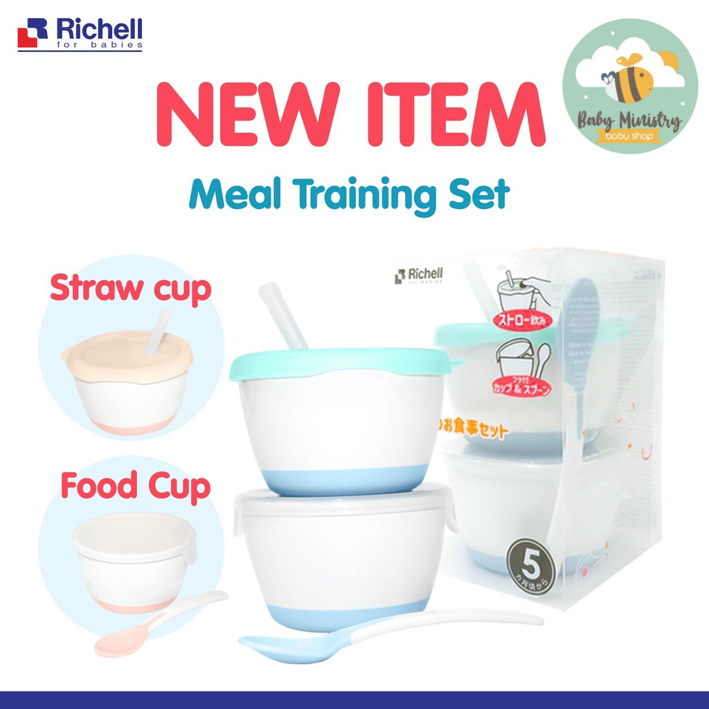 RICHELL MEAL TRAINING SET  // Gelas &amp; Mangkok Bayi // AQ CUP DE MUG