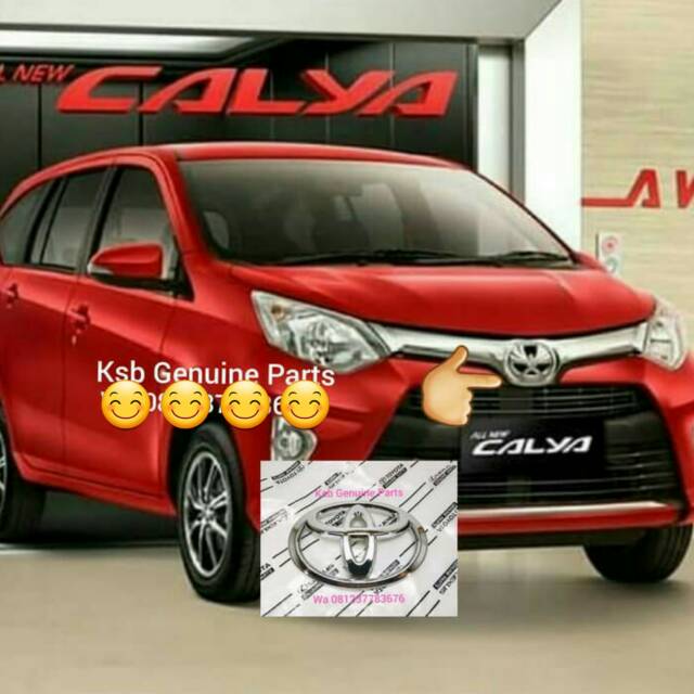 Emblem Logo Depan Toyota Calya Chrome Pengganti Garuda Model Ganti PNP