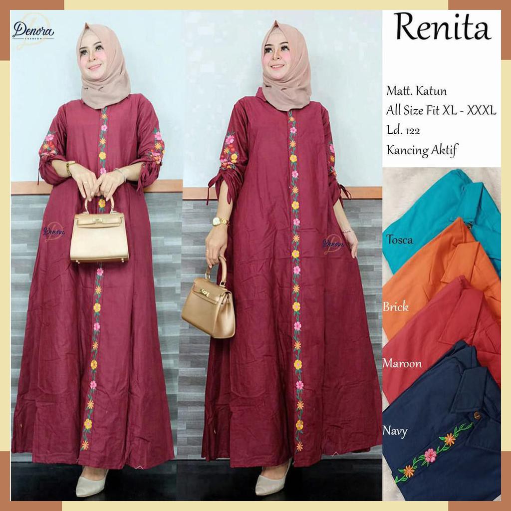 DRESS GAMIS MUSLIM WANITA. DRESS MAXY. BY DENORA