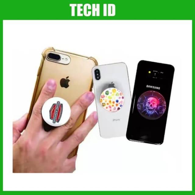 Stand Hp Karakter Mobile Phone Pop Socket - Lampu LED Gadget Stan