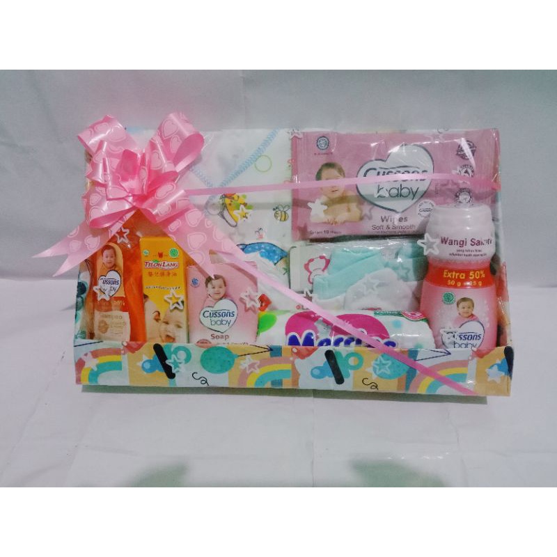 Parcel Kado Lahiran Bayi LakiLaki Perempuan Murah hampers babygif