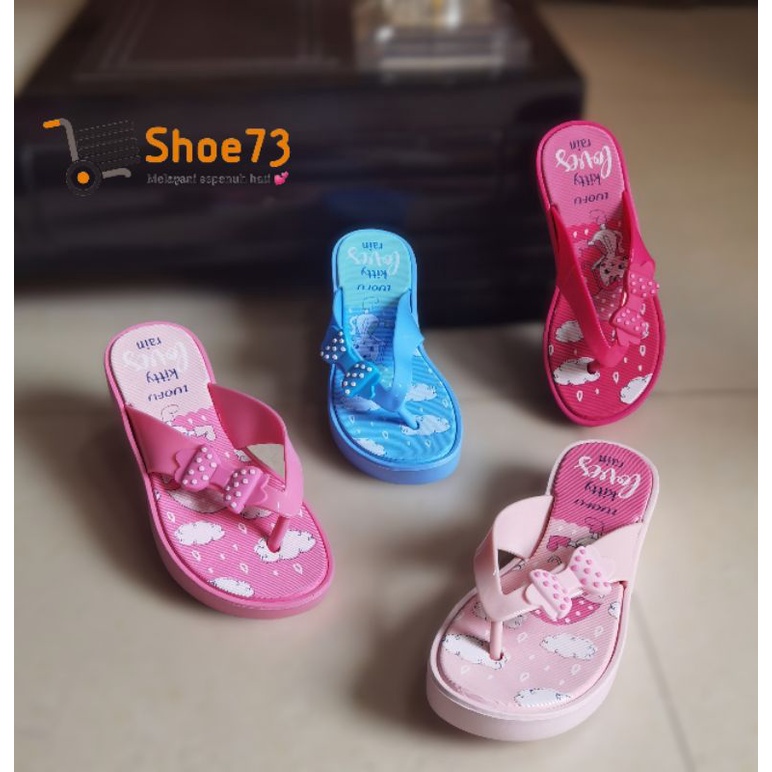 LUOFU E 7158 C1-A21S. SIZE 30-35 ORIGINAL l Sandal jepit jelly anak perempuan l Sendal jepit anak cewek impor