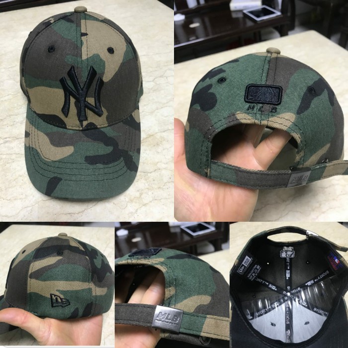 Topi NY Pria Wanita Import Baseball Logo Bordir - NY-02/Camo(V6T0) Topi Baseball Kekinian Murah Bord