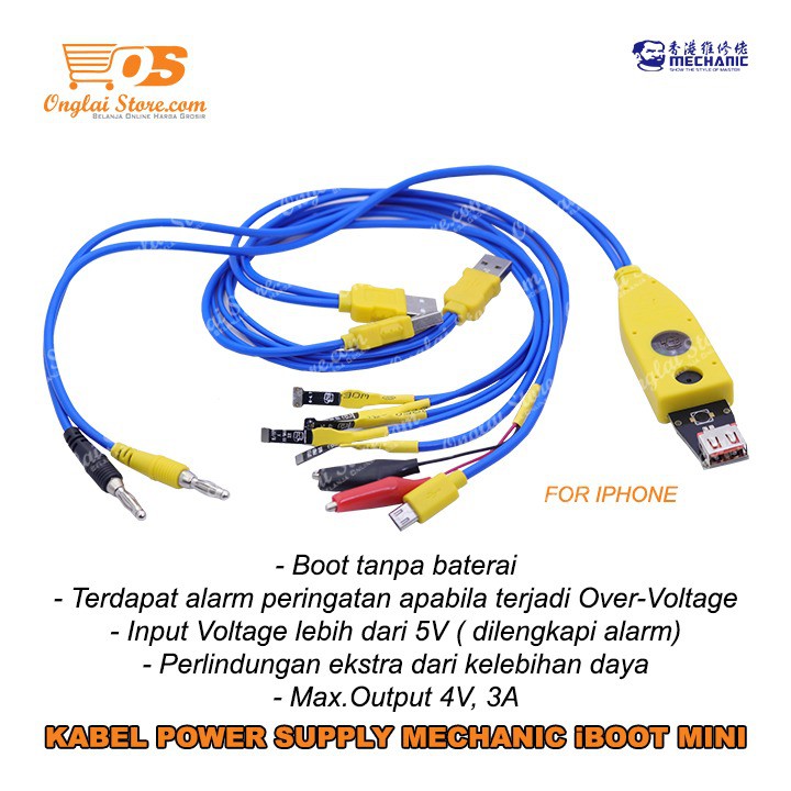 KABEL POWER SUPPLY MECHANIC iBOOT MINI FOR IPHONE ORIGINAL