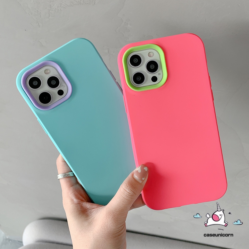 Soft Case Bumper Silikon Cair 3 in 1 Anti Jatuh Tahan Banting Untuk iPhone 11 12 13 pro Max XS XR XS Max SE 2020