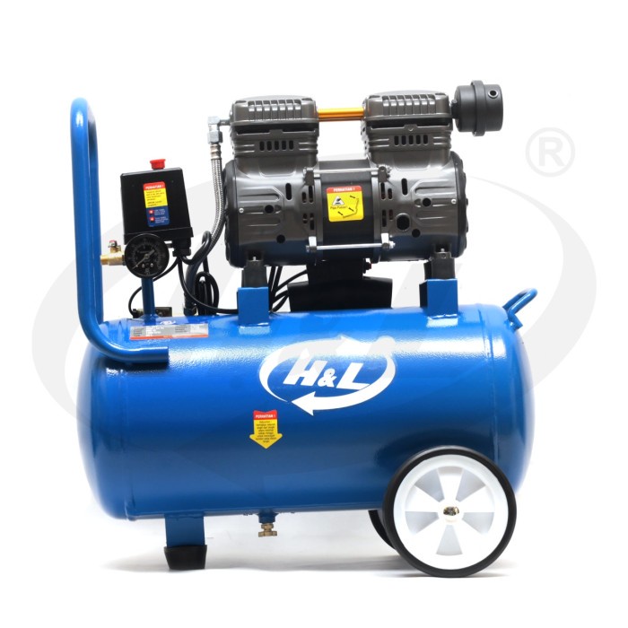 H&L 1.25 HP 30 Liter Oilless Silent Compressor - Kompresor tanpa oli