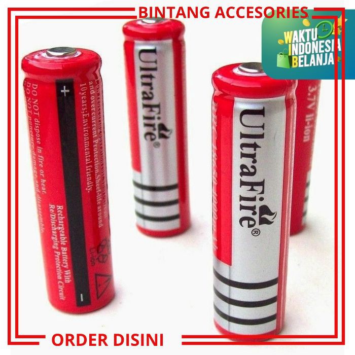 W114 BATERAI ULTRAFIRE 18650 BATREI CAS BATU BATERAI BATU BATRE BISA DI CAS BATRE ULTRAFIRE