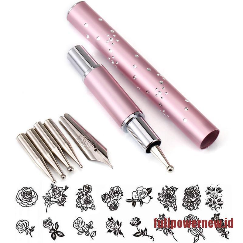 【COD】6 Heads Stainless Steel Dotting Pens UV Gel Painting Liner Pen Nail Art Tools