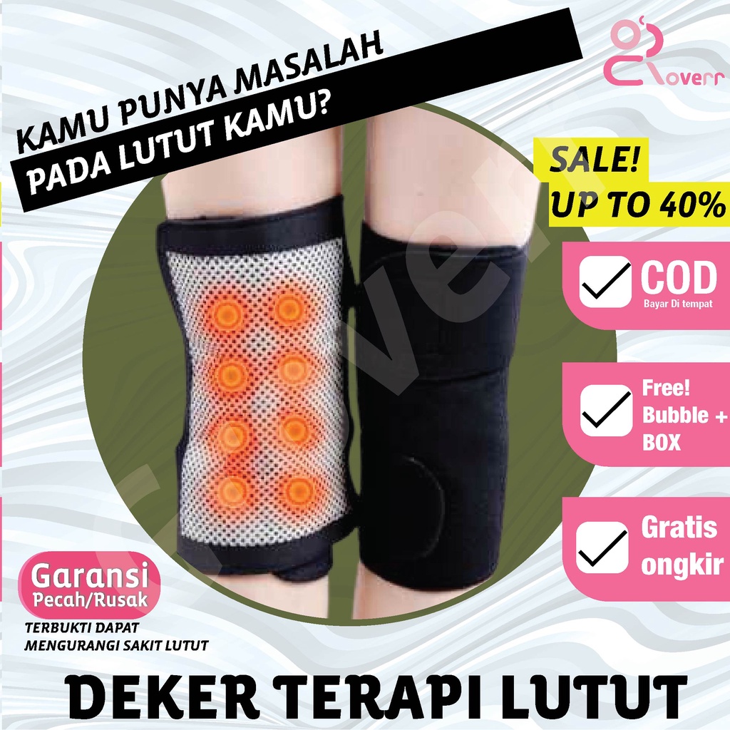 Sabuk Corset Korset Alat Deker Terapi Pemanas Lutut Knee Pads Magnetic Support SEPASANG ATD2