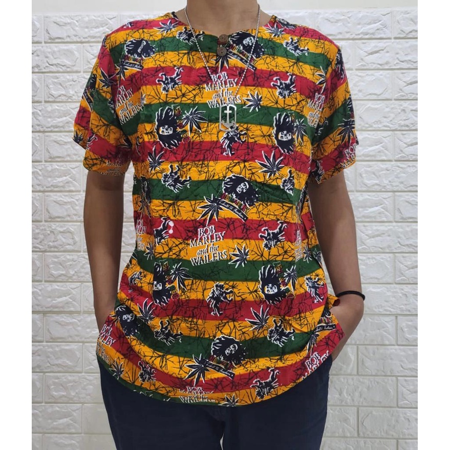 PROMO!!!BAJU BALI MOTIF BOB MARLEY ALL SIZE #UNISEX REAL PICT