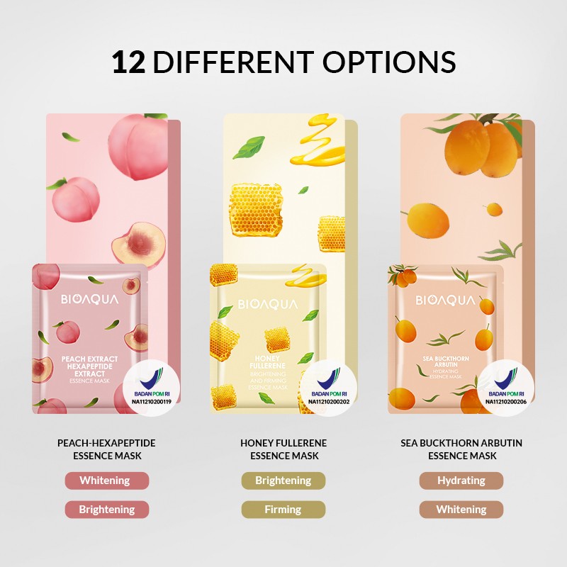 BIOAQUA SHEET MASK BPOM ESSENCE MASK BRIGHTENING MASK HYDRATING MASK BIOAQUA FRUIT SERIES BIOAQUA VEGETABLE SERIES BIOAQUA MASKER BIBIR BIOAQUA MASKER MATA