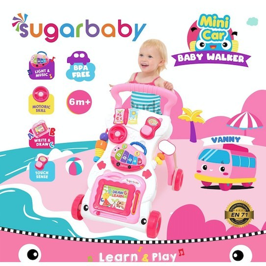 Sugar Baby Circus Walker Mini Car Push Baby / Spacebaby / 2in1 Walker Playmat Baby Walker