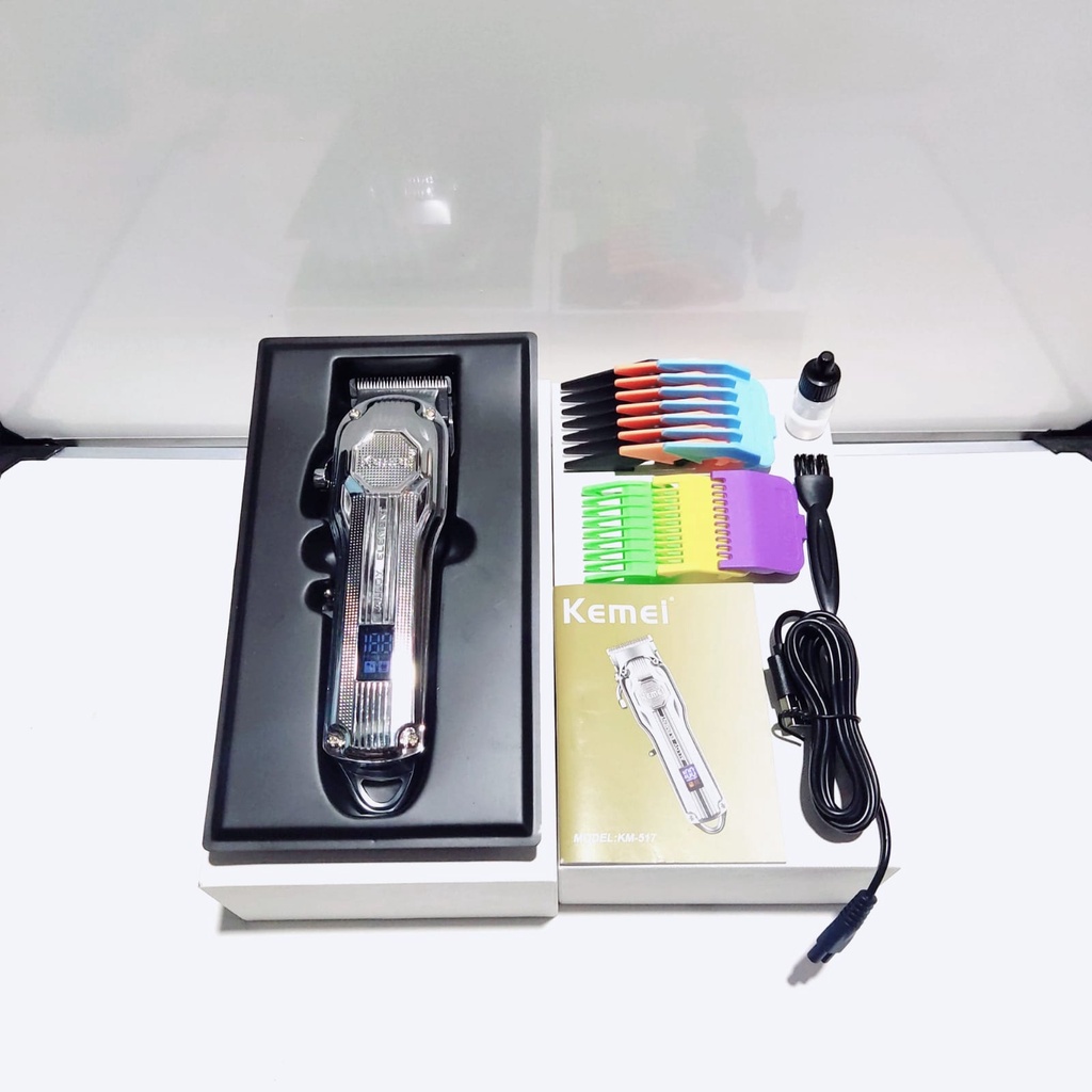 PROMO!! Hair Clipper Kemei KM 517 Alat Cukur Pangkas Rambut Barbershop