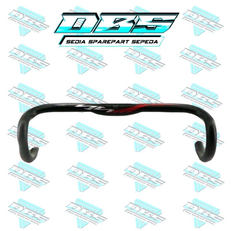 HANDLEBAR MOSSO AERO PIPIH R07 42CM BLACK RED DROPBAR
