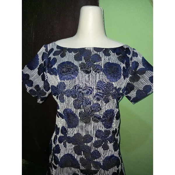 Setelan Rok Blouse Biru Dongker