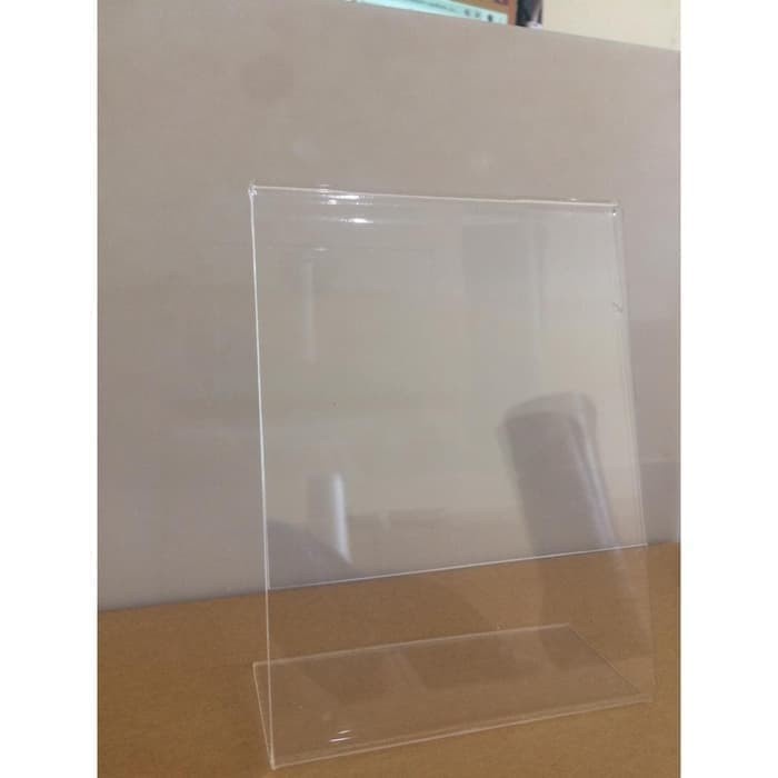 

Produk Tent Holder A3 Potrait Bentuk L / Bening / 2 Sisi Trendi