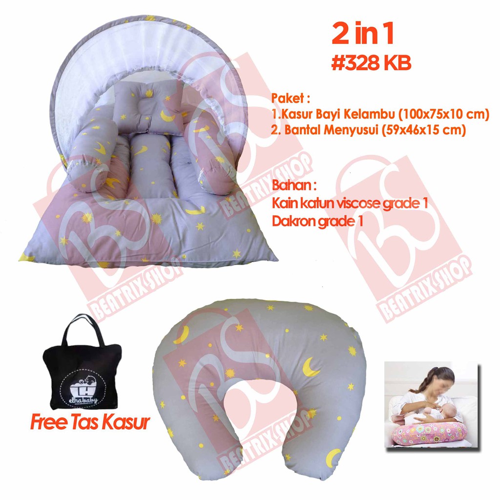 lha baby paket kasur bayi dan Bansui bantal menyusui nursing pillow termurah