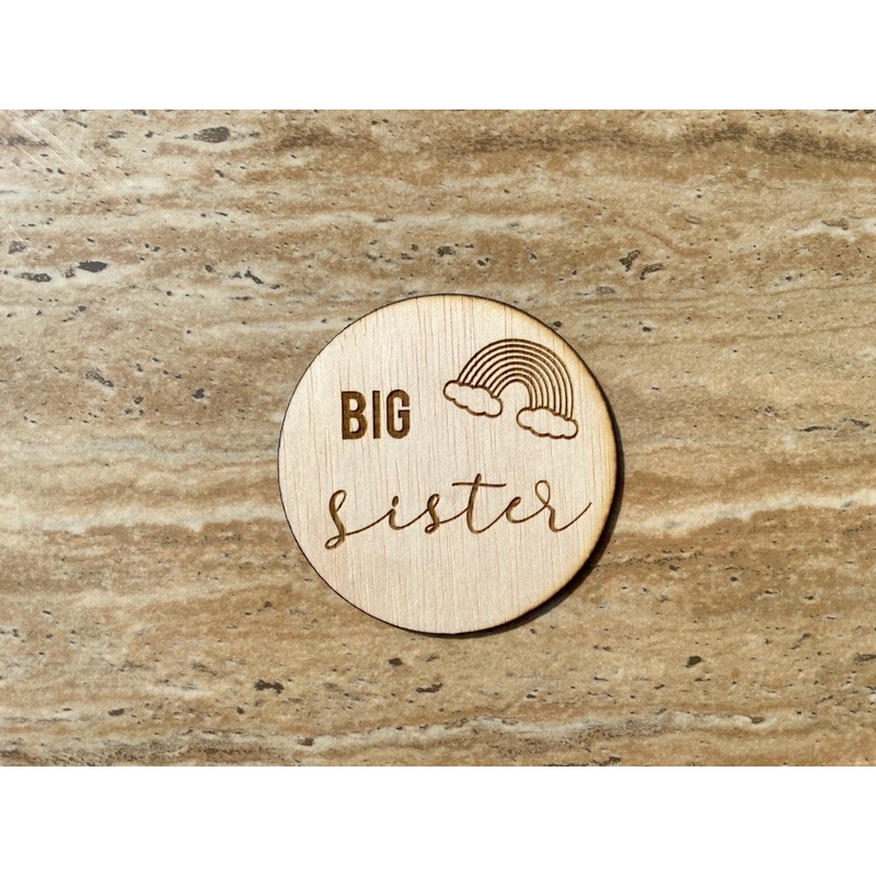 BABY WOODEN PLAQUE BROTHER SISTER | PROPERTI FOTO BAYI