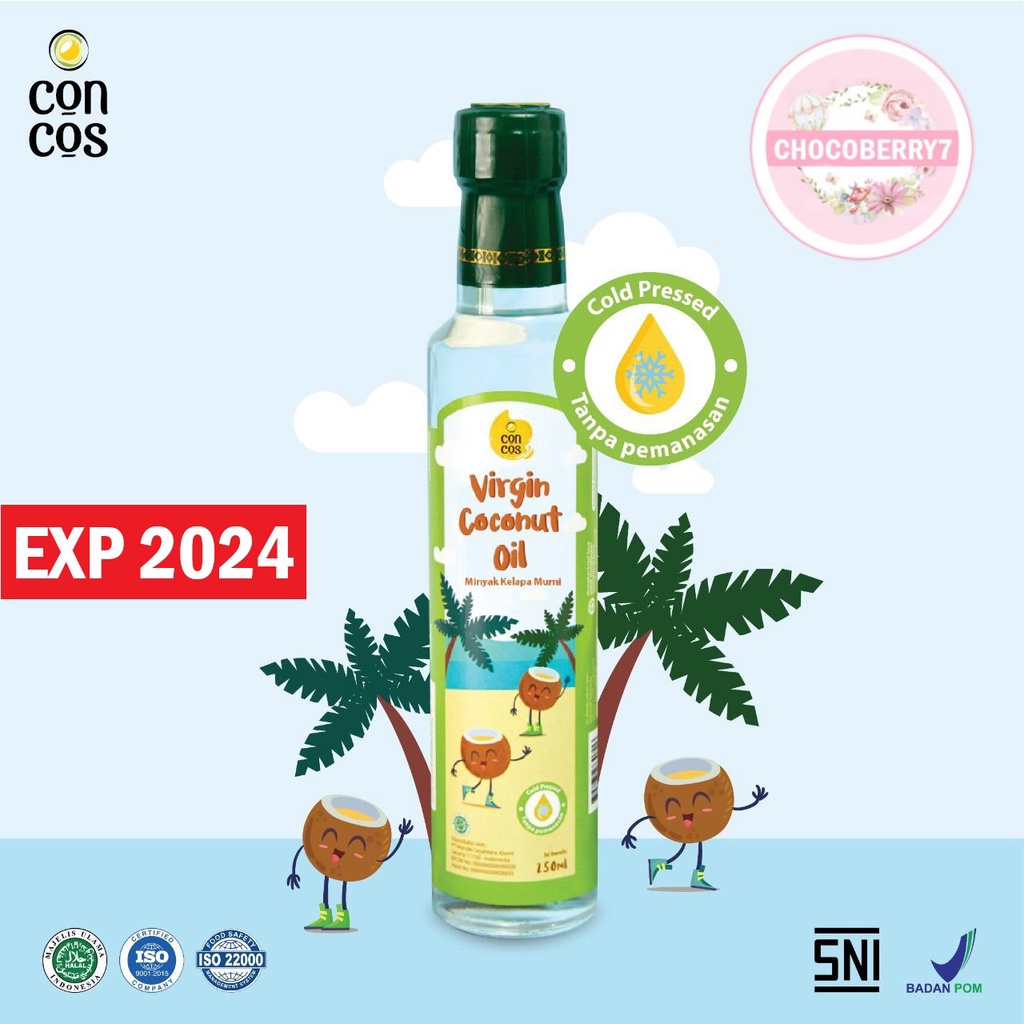 Concos Virgin Coconut Oil Kids VCO Minyak Kelapa Murni 250ml 100ml Original Cokelat