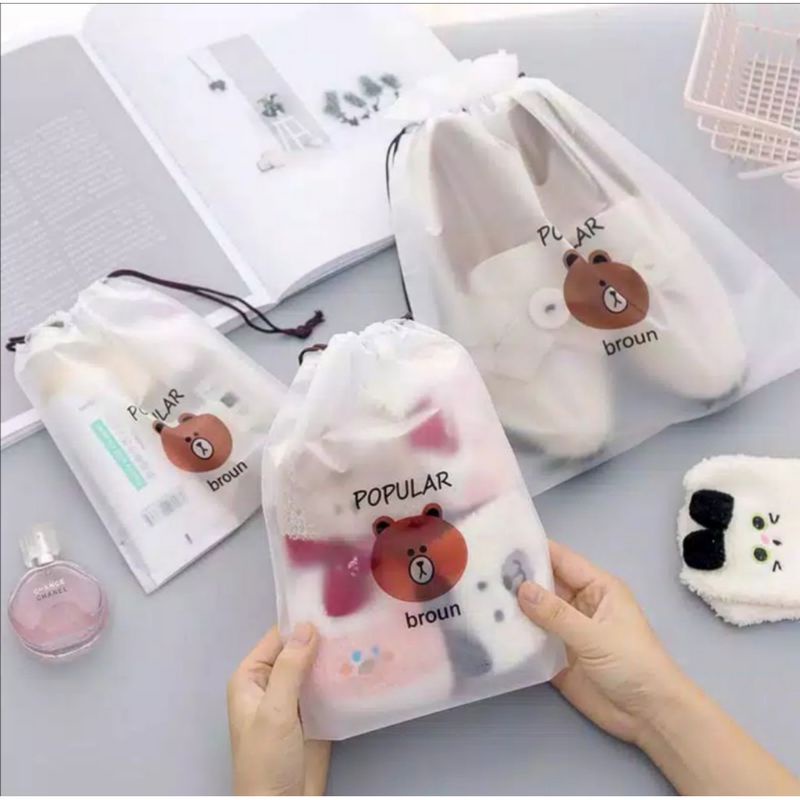 TAS PLASTIK SERUT POUCH KOSMETIK POUCH ASESORIS