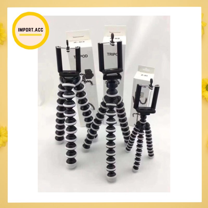 Tripod Gorilla Mini + Holder U | Universal Flexibel Tripod Octopus | Ukuran S M L