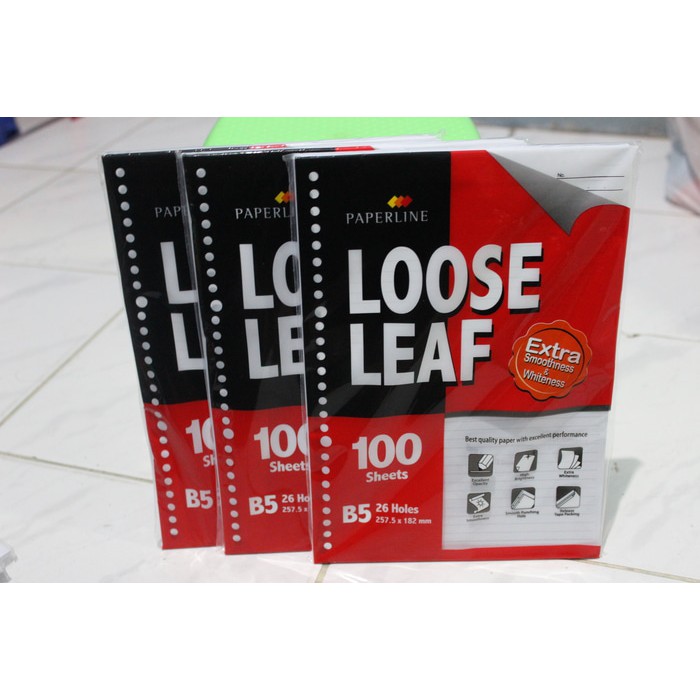 

BESAR isi kertas file binder loose leaf paperline 100 sheets lembar B5