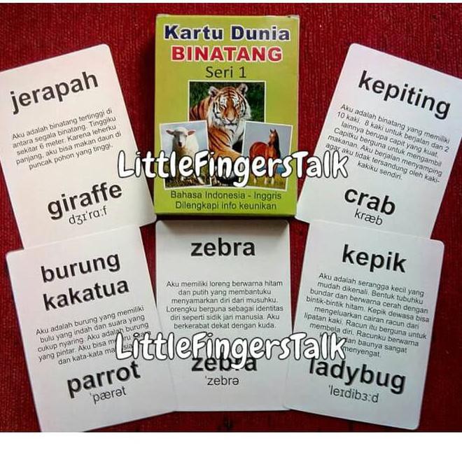 Promo Natal Flash Card Dunia Binatang 1 Kode 1128 Shopee Indonesia
