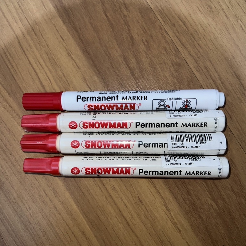 

4 SPIDOL SNOWMAN PERMANENT MERAH