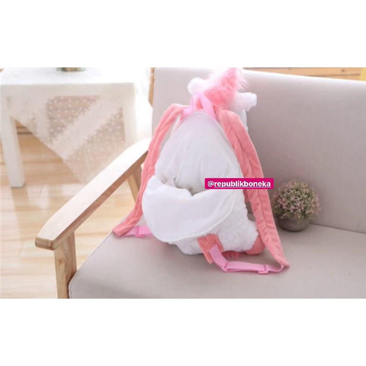 BONEKA TAS UNICORN FLUFFY BAG 60CM