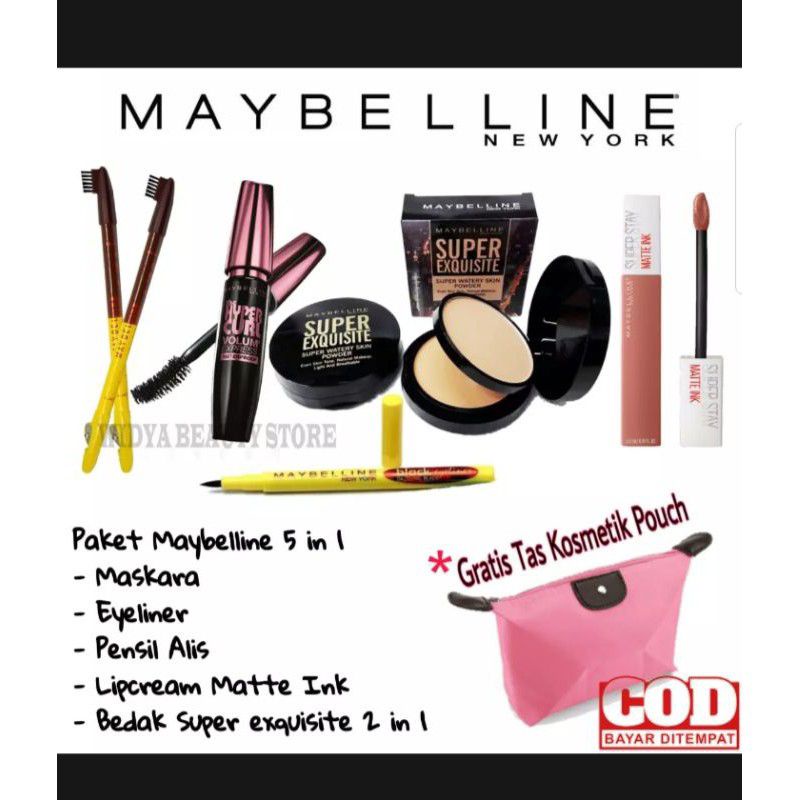 PAKET MAKEUP MAYBELLINE 5 in 1