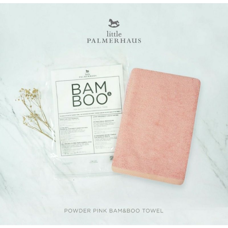 LITTLE PALMERHAUS Bamboo Towel 60x120 cm Handuk Bayi Hypoallergenic Handuk Bayi Lembut