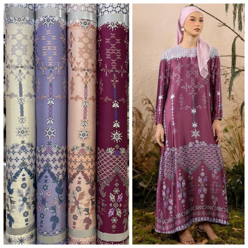 frozen series | kain silk | kain mewah | kain motif terbaru