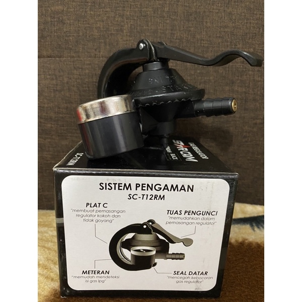 Regulator Gas Starcam Meter Otomatis SC-T12RM / Gas Regulator star cam tekanan rendah black edition