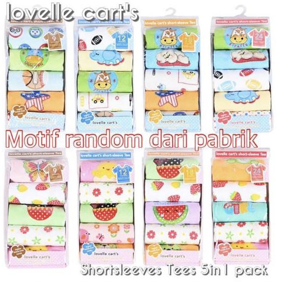 5pcs Baju Atasan Pendek Bayi Lovelle Cart's 6-24m Carters Tees