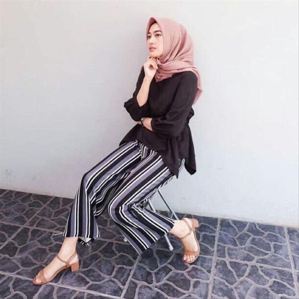 Kulot Waffle Crepe Highwaist / Celana Panjang Wanita Kulot/ Celana Wanita