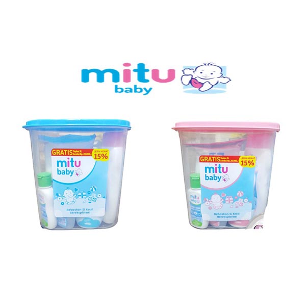 [PAKET BAYI | 5IN1 + TOPLES 2L] [BPOM] MITU Baby Special Pack GIFT SET Bayi | Paket Hadiah Bayi 5in1 | Shampoo Body Wash 200ml_Cerianti