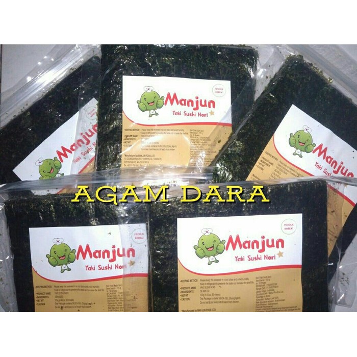 

manjun yaki sushi nori 50sheet rumput laut seaweed