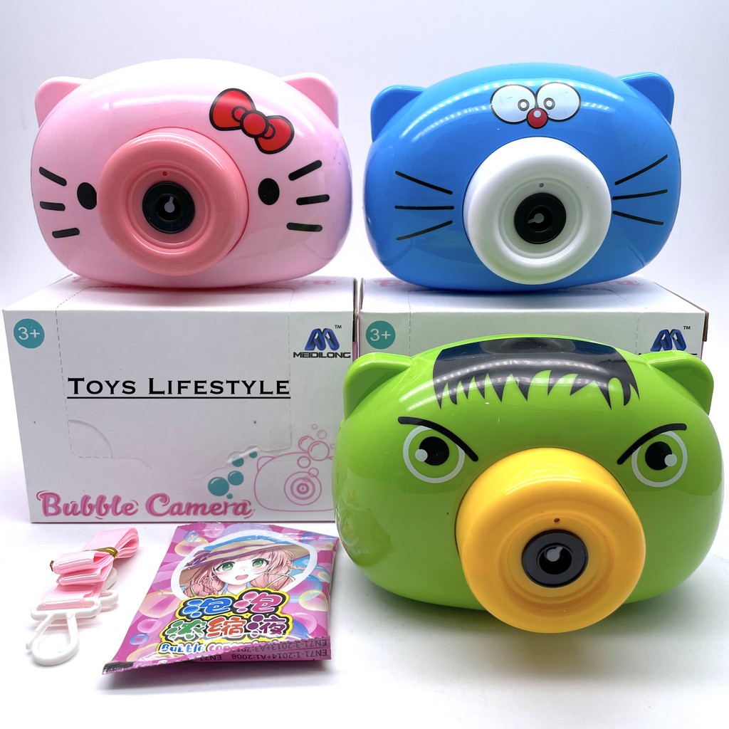 Mainan Anak Bubble Camera Electric / Kamera Gelembung Sabun Elektrik / Minigun Bubble / Dolphin