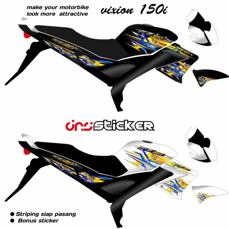 Striping vixion FZ 150i transparan hologram