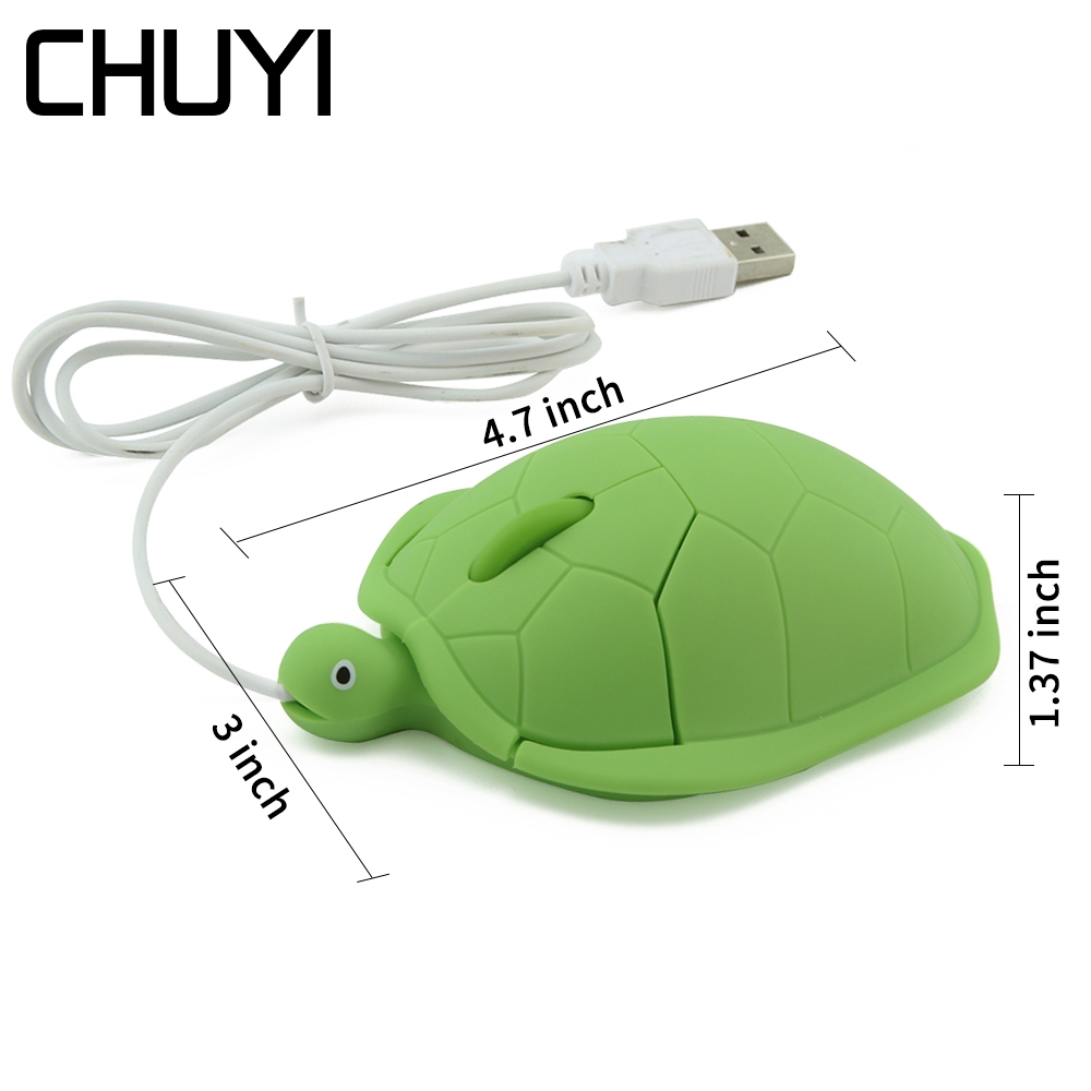 Turtle Shape Wired Mouse USB Wired Mouse Mouse Kabel Lucu Mouse Optik Untuk Anak Anak Hadiah PC Laptop