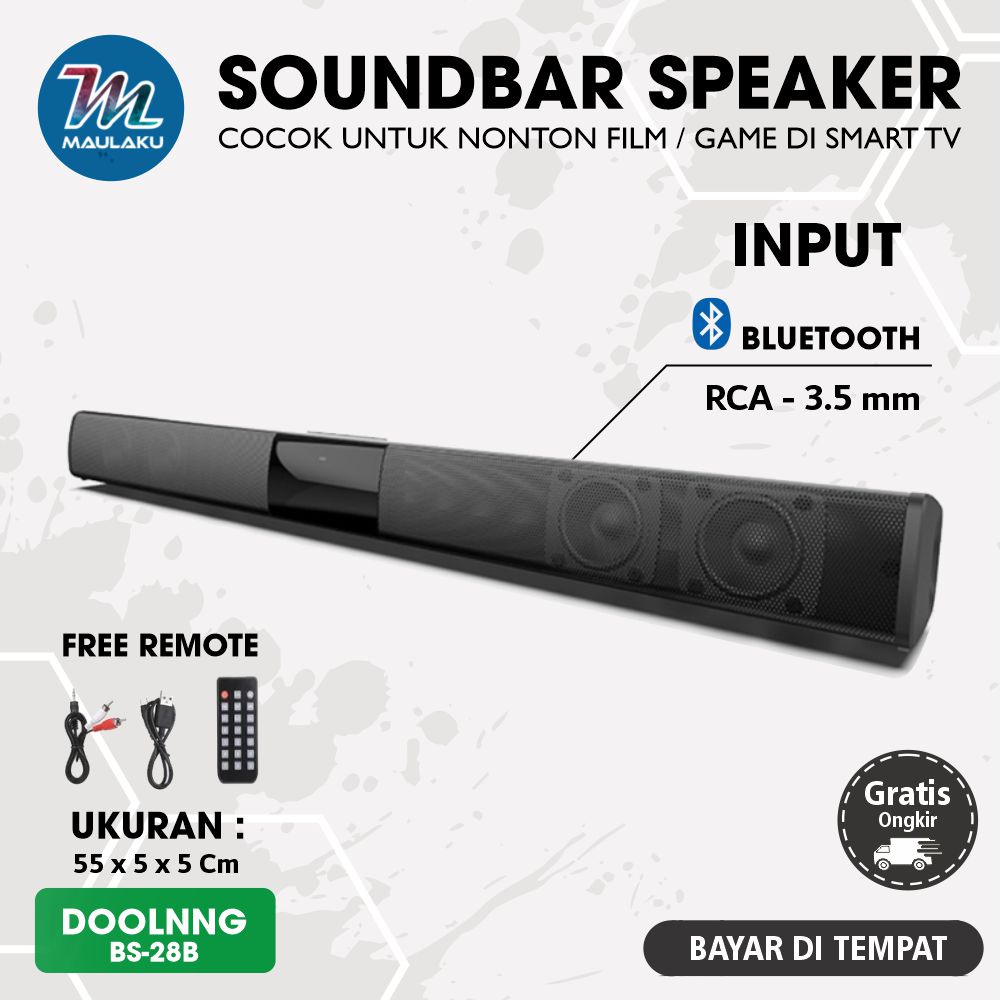 Speaker Home Theater Soundbar Speaker Aktif Bluetooth Stereo Bass Subwoofer 20W