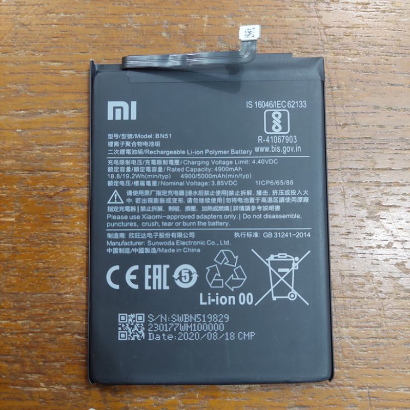 Baterai Battery Original Redmi 8 / Redmi 8A / BN51