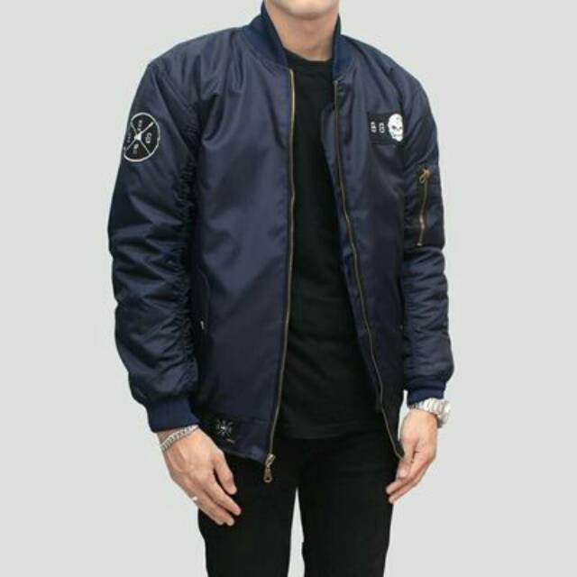 Jaket 2 IN 1 bomber pria / jaket bolak balik bomber cowok