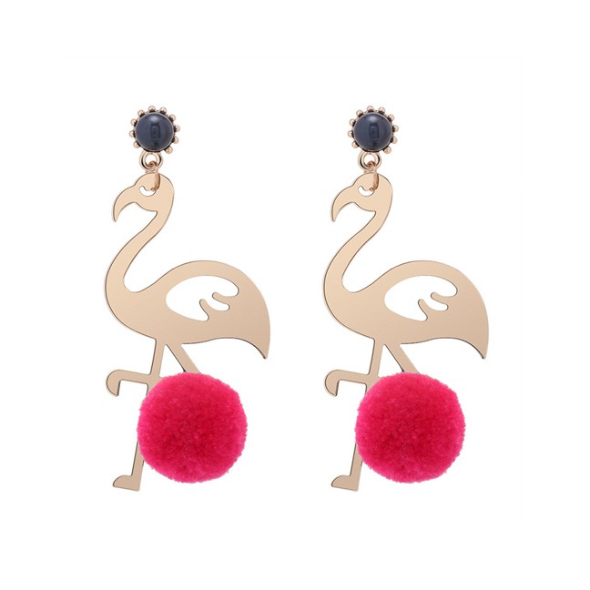 LRC Anting Tusuk Fashion  Crane Shape Design Earrings