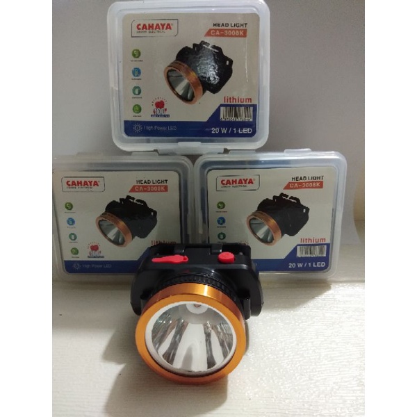senter kepala 20 watt cahaya ca-3008k